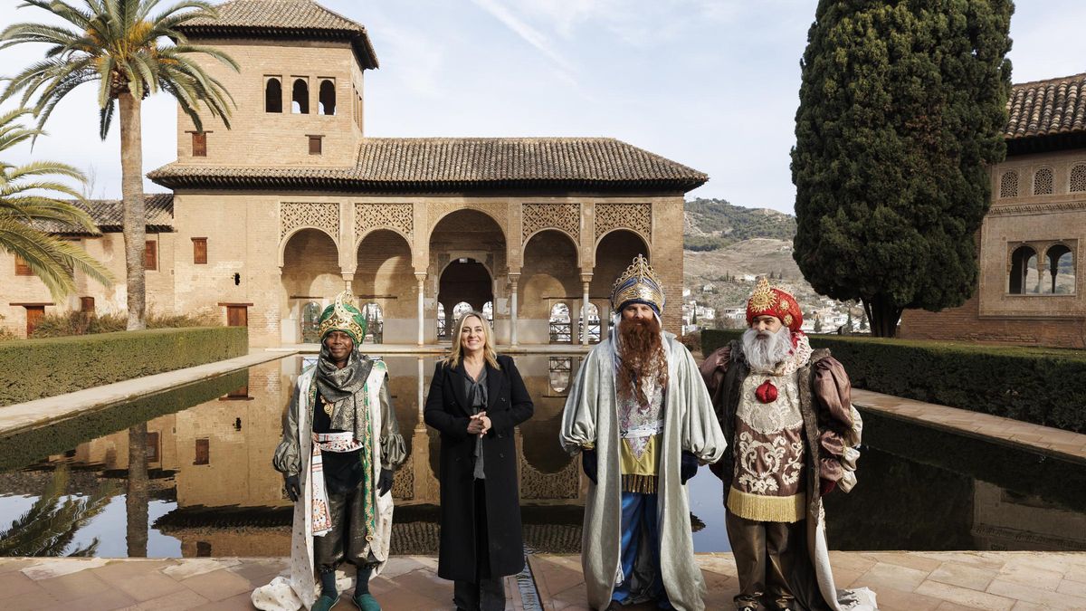 Visita esta mañana de los Reyes Magos a la Alhambra.