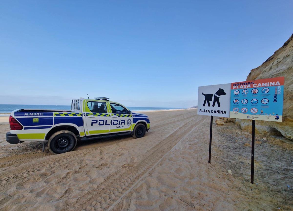 Playa canina de Matalascañas.
