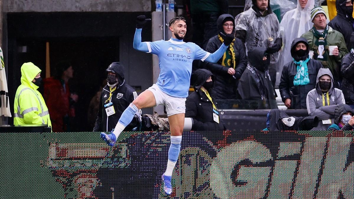 Castellanos celebrando el 0-1 en la final de la MLS