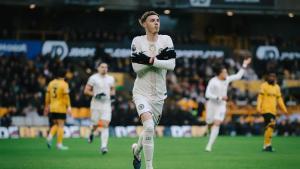 Cole Palmer celebra uno de sus goles ante el Wolves