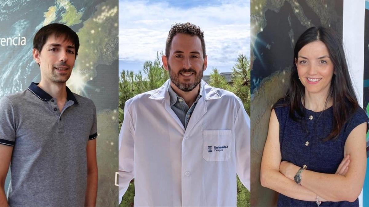 Los tres investigadore: Manuel Bailera, Alberto Concellón y Beatriz Herguedas.