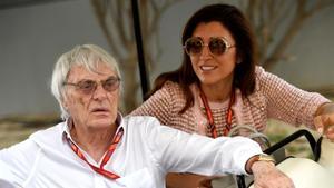 Bernie Ecclestone y Fabiana Flosi.