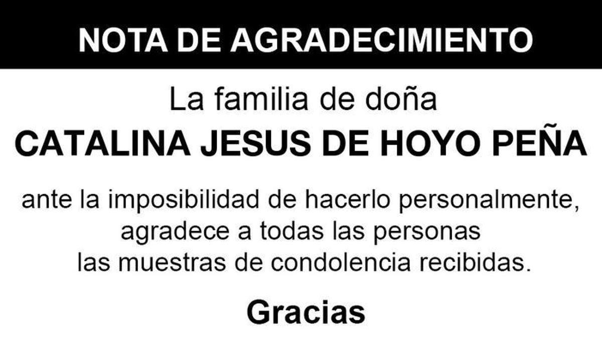 Nota Catalina Jesús de Hoyo Peña