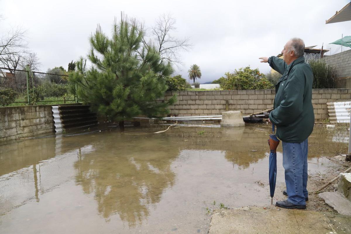 Una de las parcelaciones de Alcolea afectadas por las inundaciones.