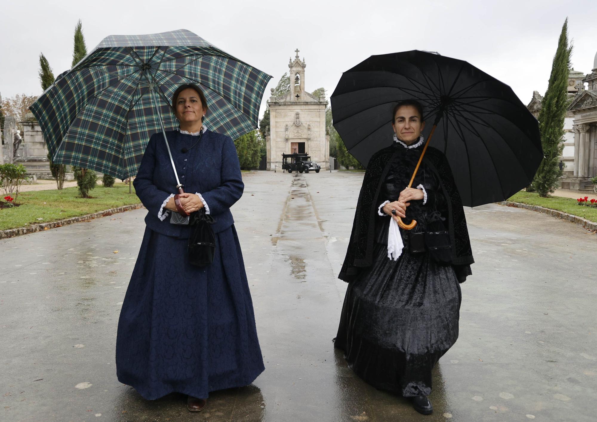 Recorremos el cementerio de Pereiró con Cachamuiña, Concepción Arenal e Irene Ceballos