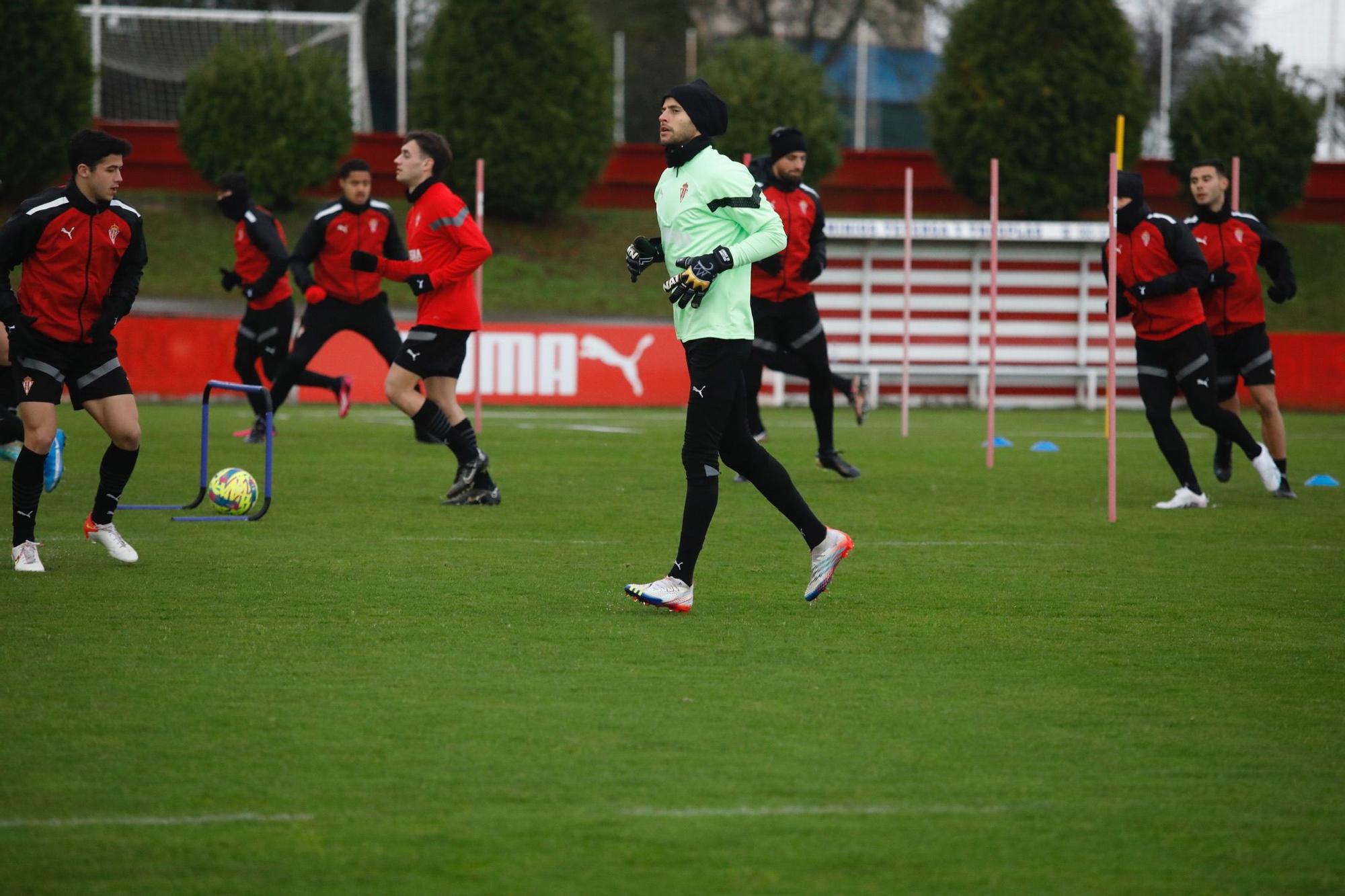 En imágenes: Entrenamiento del Sporting en Mareo