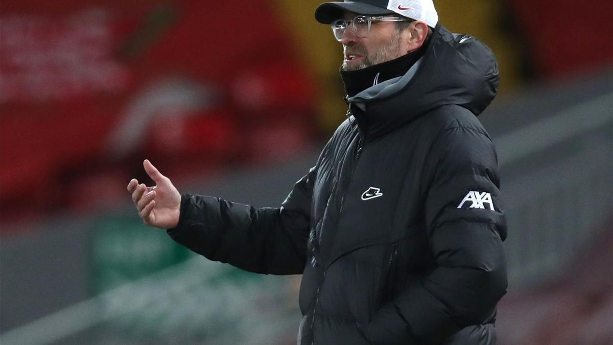 Jürgen Klopp, entrenador del Liverpool, ante el Brighton