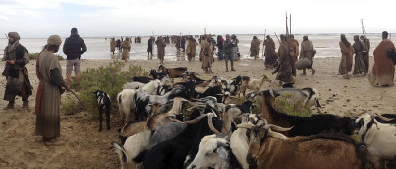 Rodaje en la playa majorera de Cofete de &#039;Exodus&#039;, dirigida por Ridley Scott.