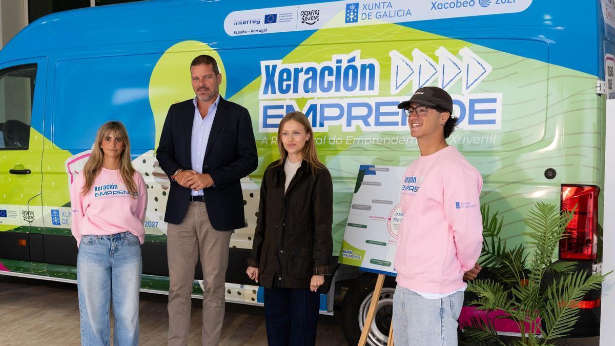 El conselleiro de Xuventude, José López Campos, en la presentación del programa Xeración Emprende