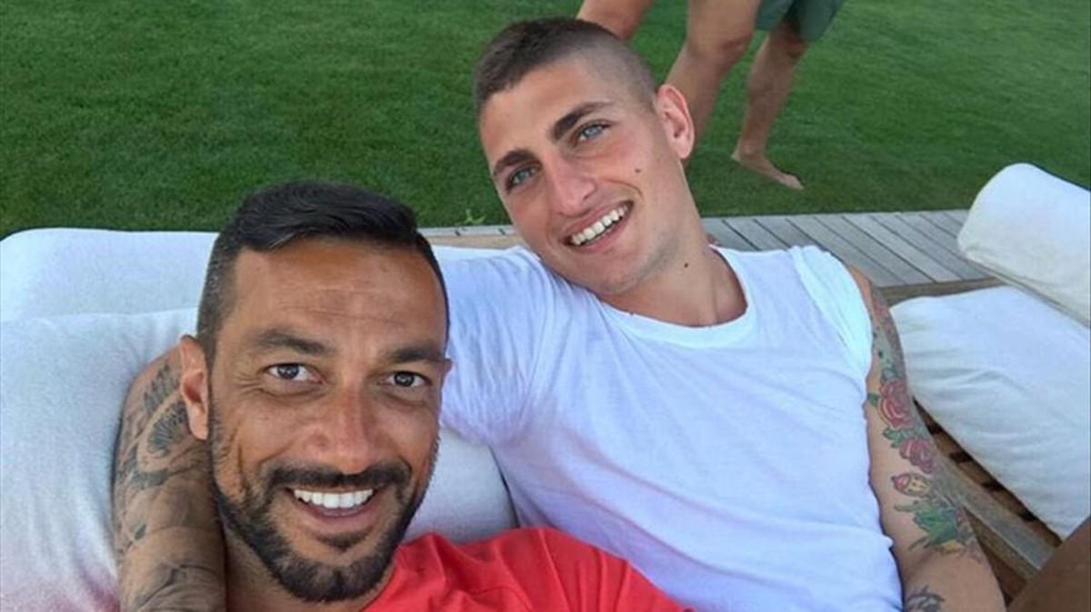 Verratti interrumpió sus vacaciones en Ibiza