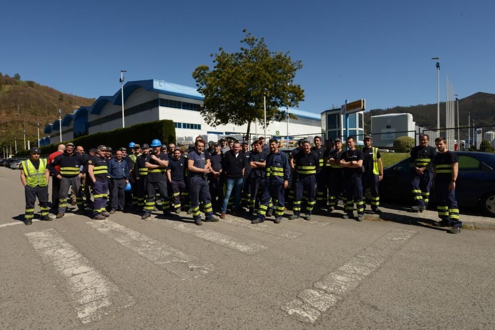 Protestas trabajadores Thyssen Airports en Baiña