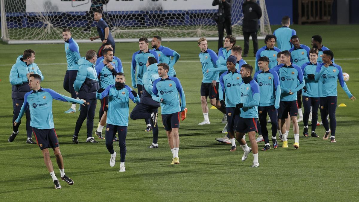 Entrenamiento del FC Barcelona.