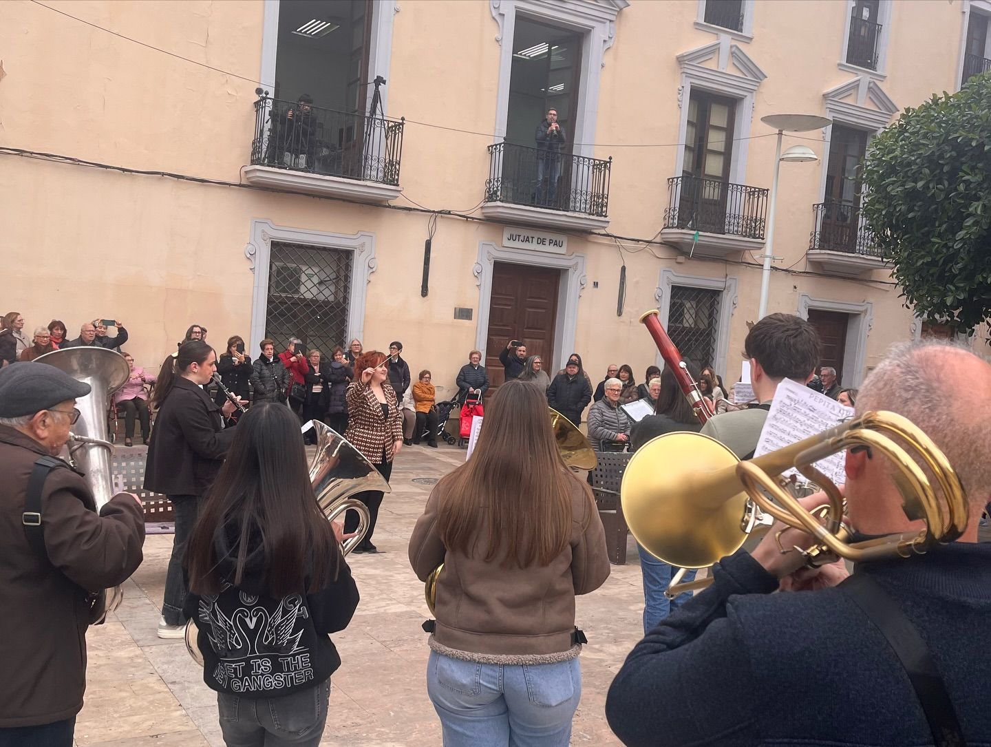 La banda de la Societat Artística Musical d'Alginet en un acto reciente.