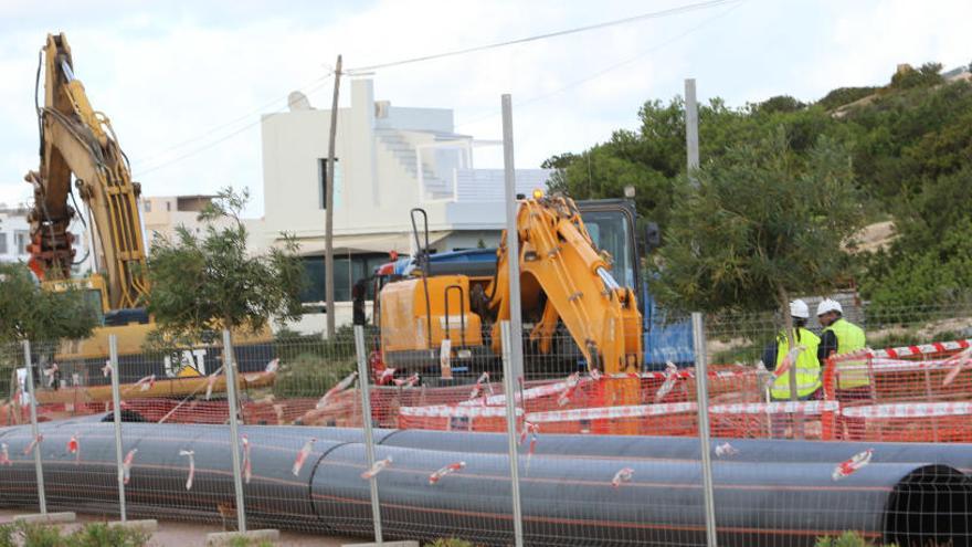 El conseller de Medio ambiente balear ha visitado hoy las obras del emisario.