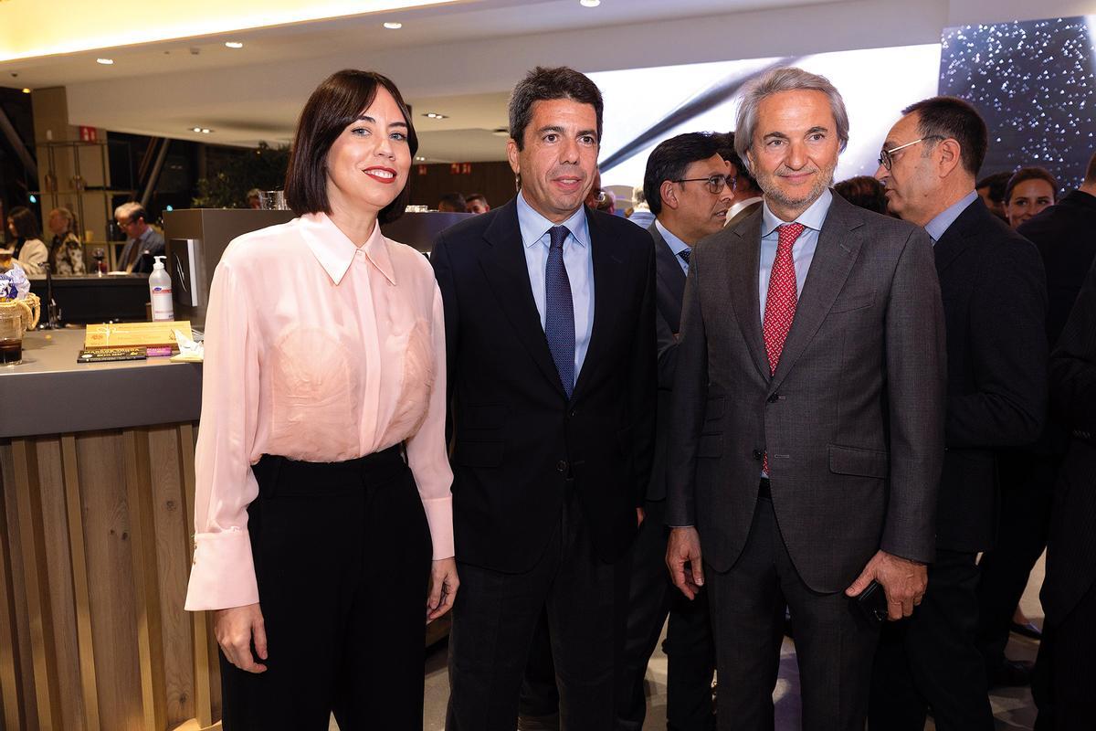Diana Morant, Carlos Mazón y Manuel Broseta, en Madrid