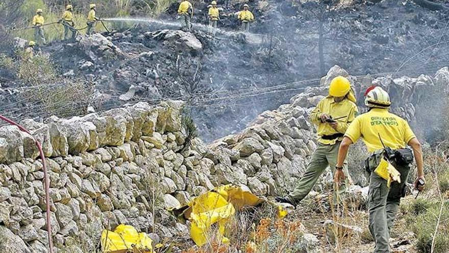 Lugar donde se estrelló un avión en Escorca en 2005.