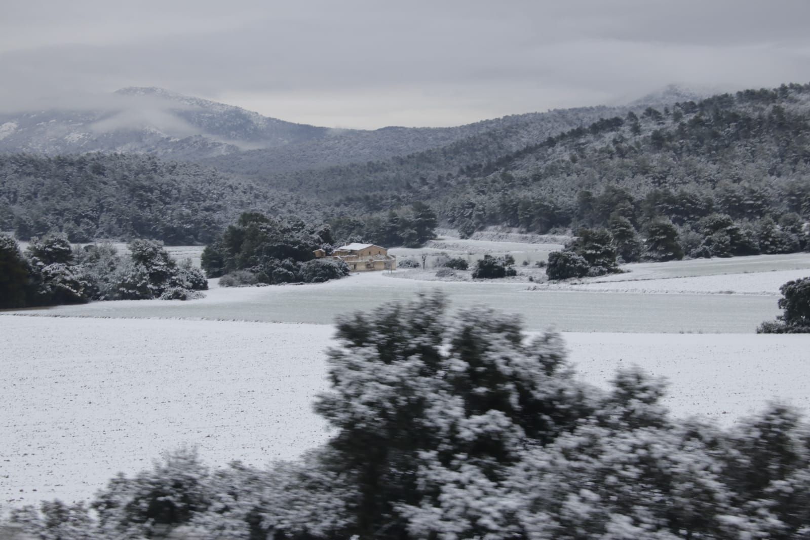 Alcoy amanece cubierta por la nieve