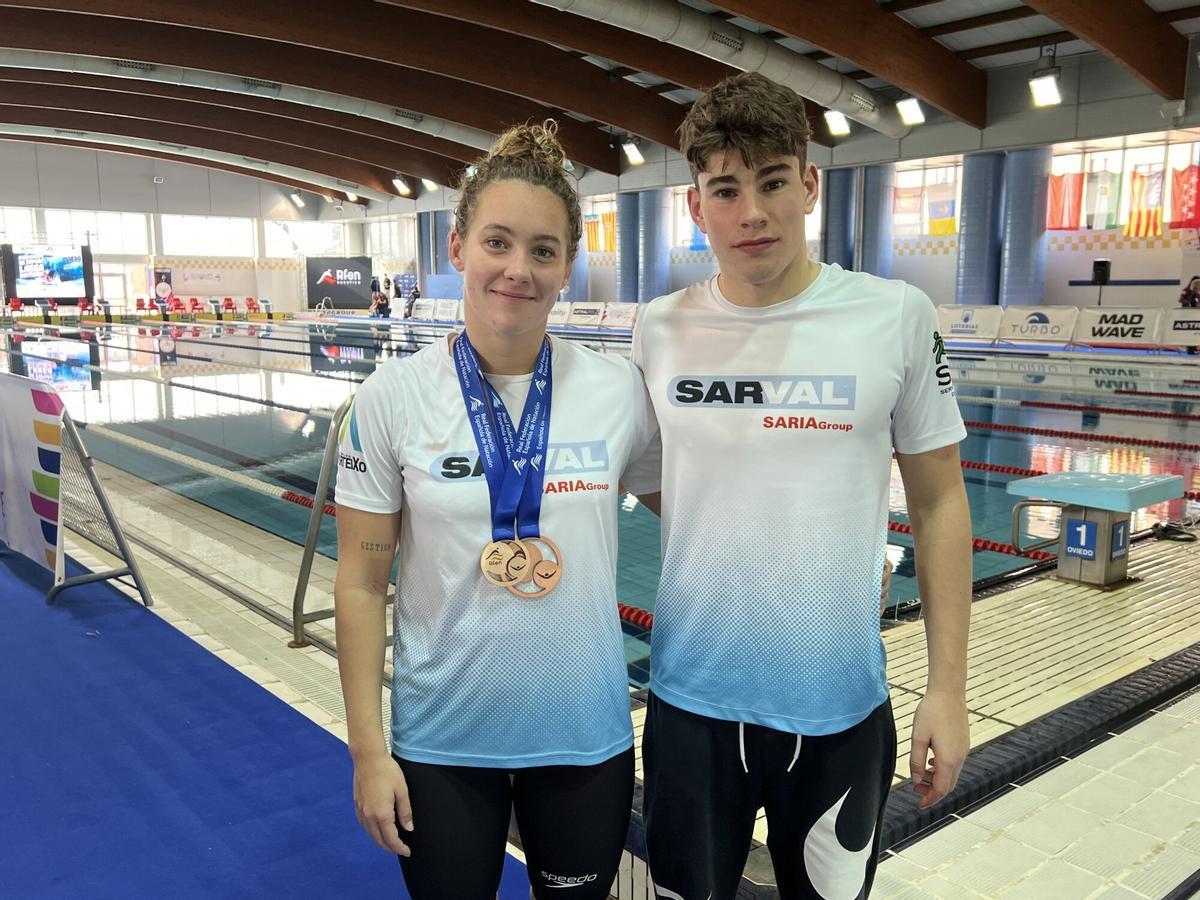 Paula Otero y Mateo García en una competición pasada.