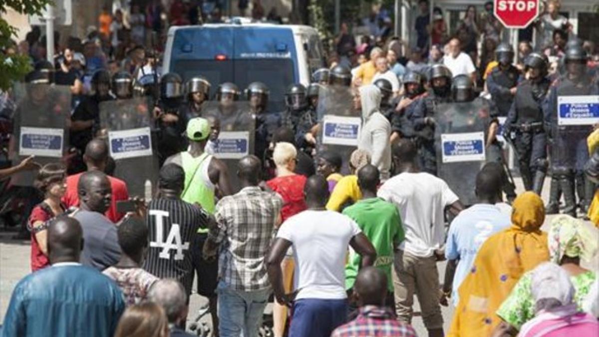 Disturbios en Salou