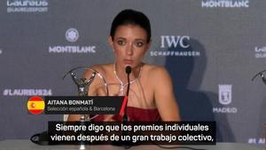 Aitana Bonmatí: Los premios individuales vienen después de un gran trabajo colectivo