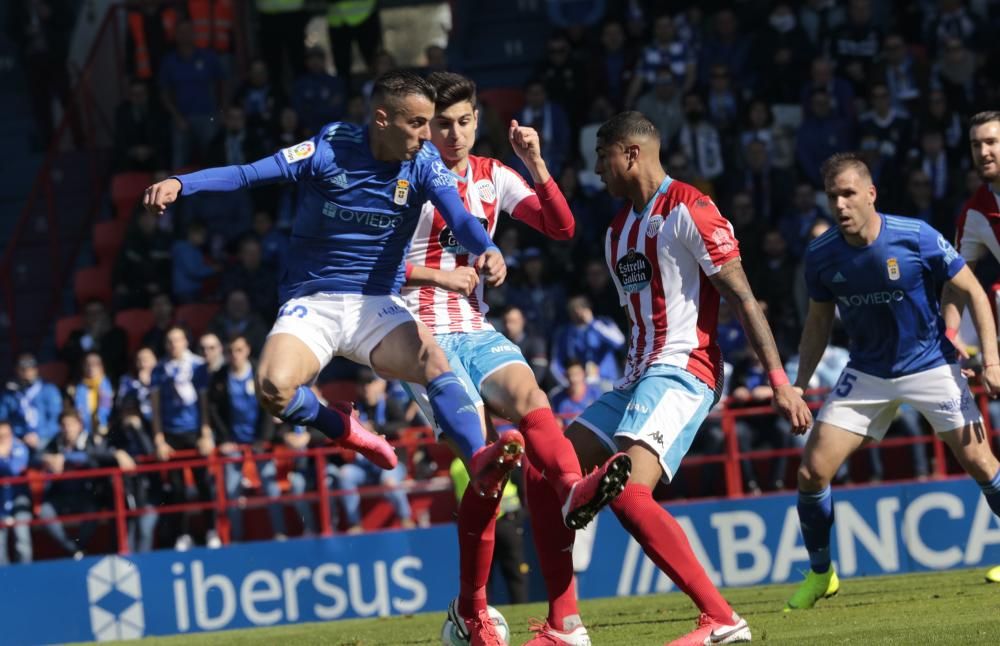 El partido del Oviedo en Lugo, en imágenes