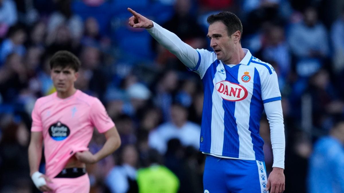 Kike García fue uno de los goleadores en el Espanyol-Celta