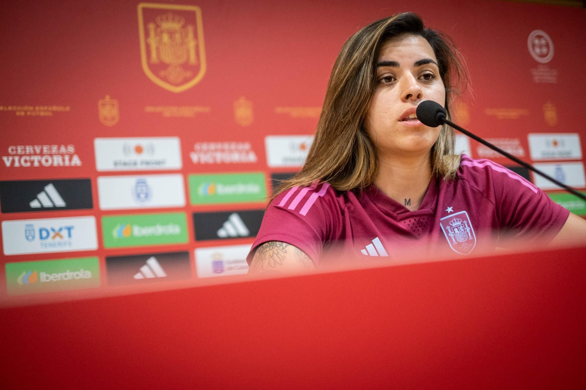Training and press conference of the women's soccer team in Tenerife
