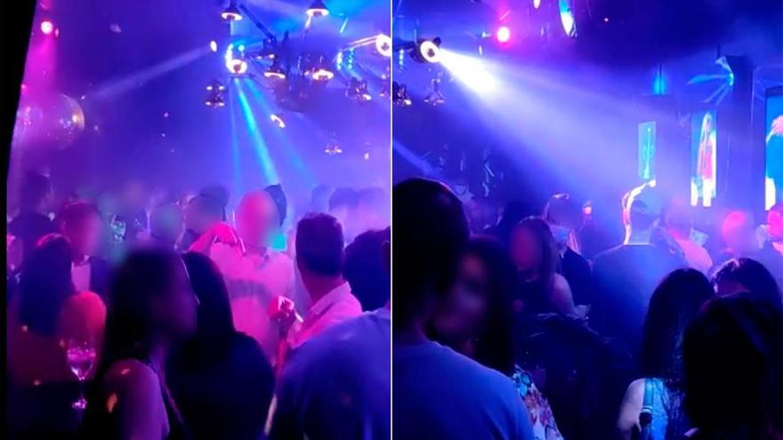 Decenas de personas dentro de la discoteca desalojada.