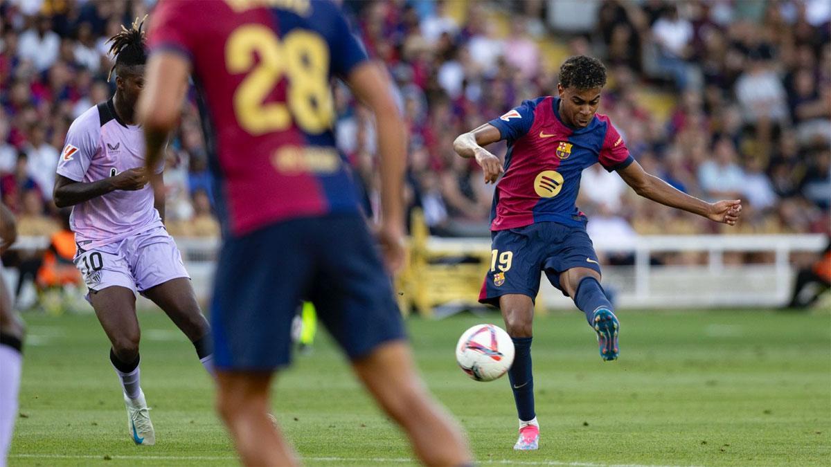 Lamine Yamal abrió la cuenta ante el Athletic Club