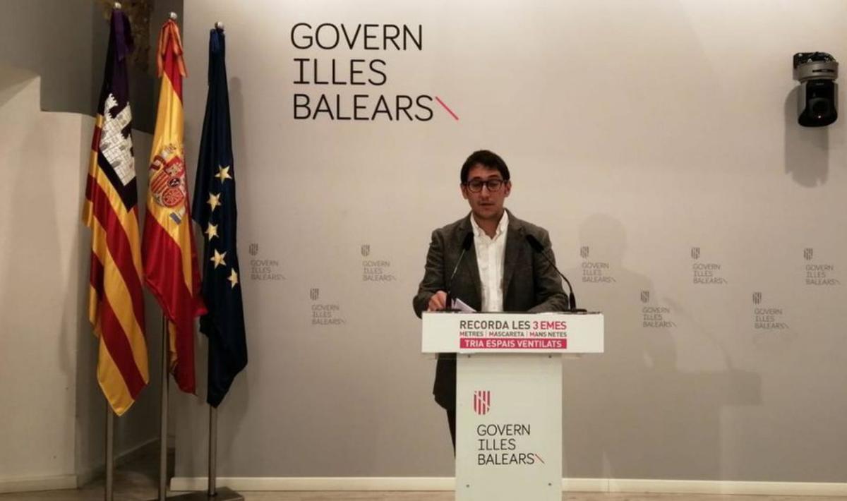 Iago Negueruela, ayer en la rueda de prensa del Govern.