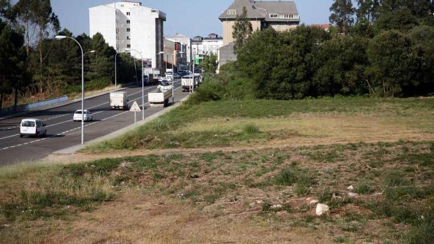 Vista parcial de la zona afectada, donde se emplazará Mercadona con frente a la N-640. // Bernabé / Luismy