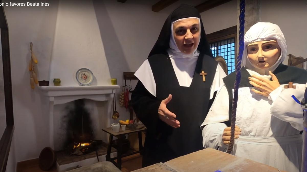 La hermana Gemma en el primero de los nueve vídeos de las agustinas sobre las «gracias» de la patrona