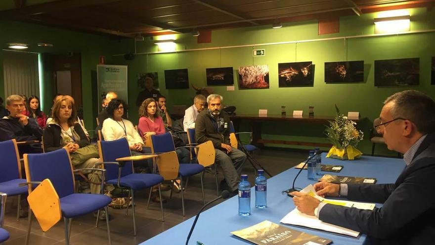 Manuel Calvo, en la inauguración de &quot;Natur Watch&quot;.