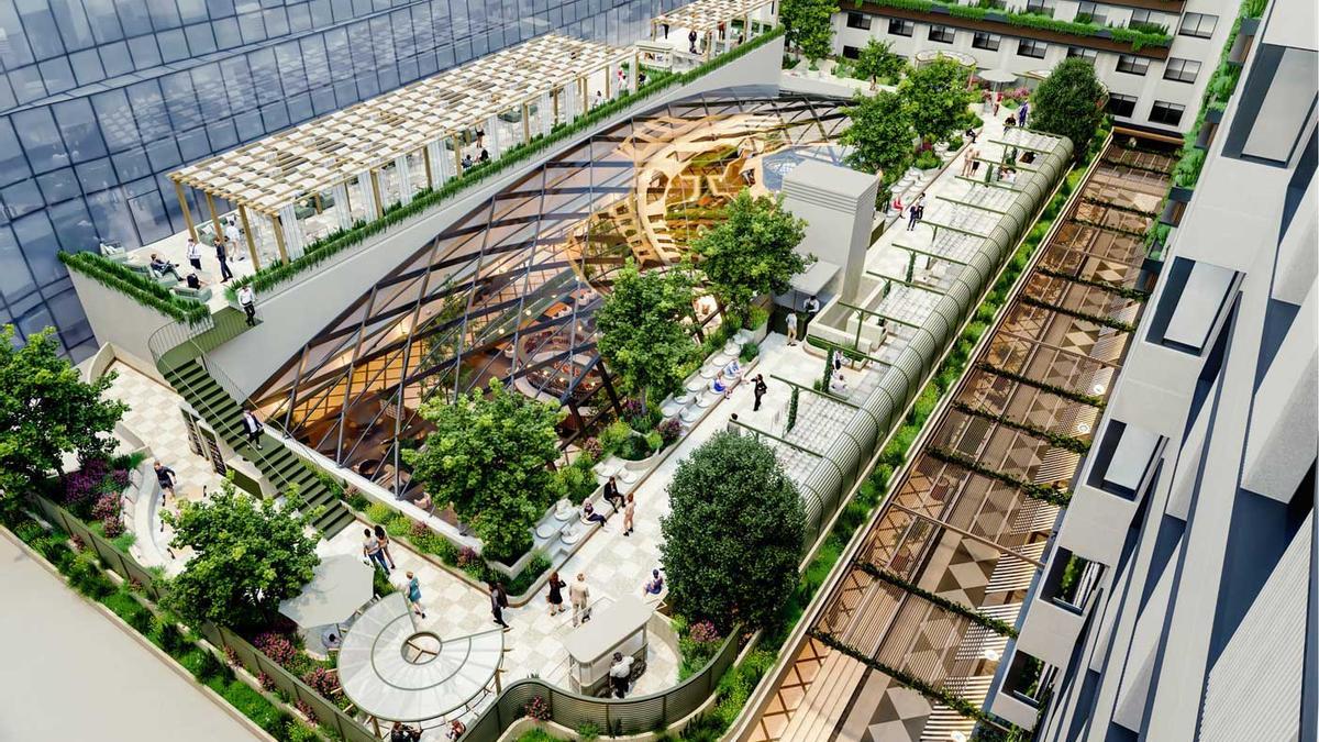 Recreación del 'rooftop' de NUGA Castellana.