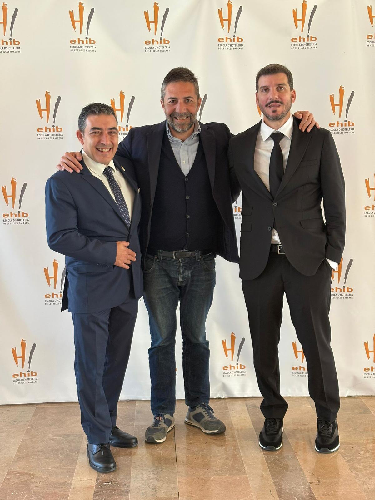 De izqda a derecha los representantes de Baleares en el Concurso mejor sumiller de España: Javier Gómez, Dani Arias y Manuel Zambrano