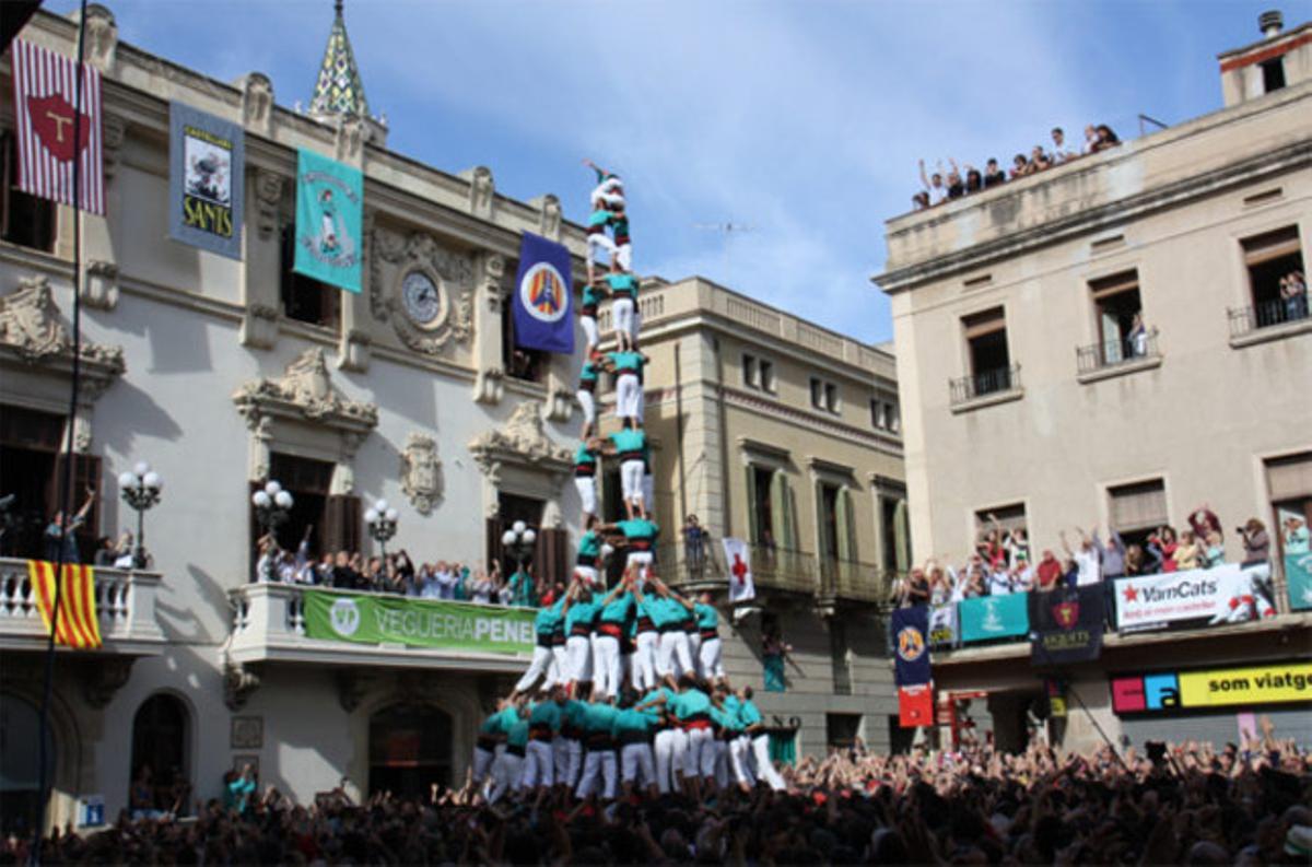 El tres de deu amb folre i manilles dels Castellers de Vilafranca d’aquest divendres El tres de deu amb folre i manilles dels Castellers de Vilafranca d’aquest divendres