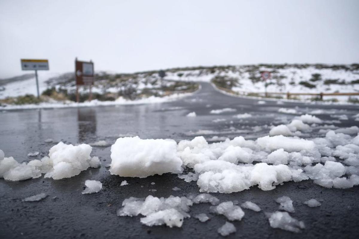 Nieve en el Teide, noviembre de 2018