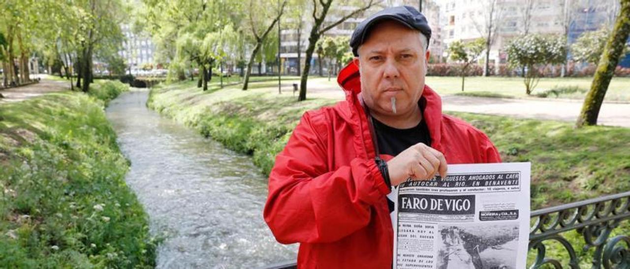 Roberto García, superviviente del accidente del río Órbigo. // J. Lores