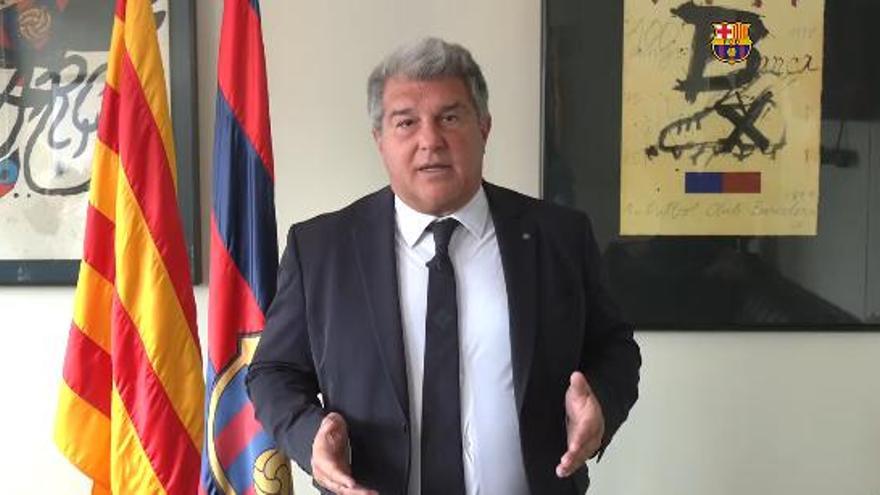 Laporta amenaza en un vídeo con la repetición del Clásico