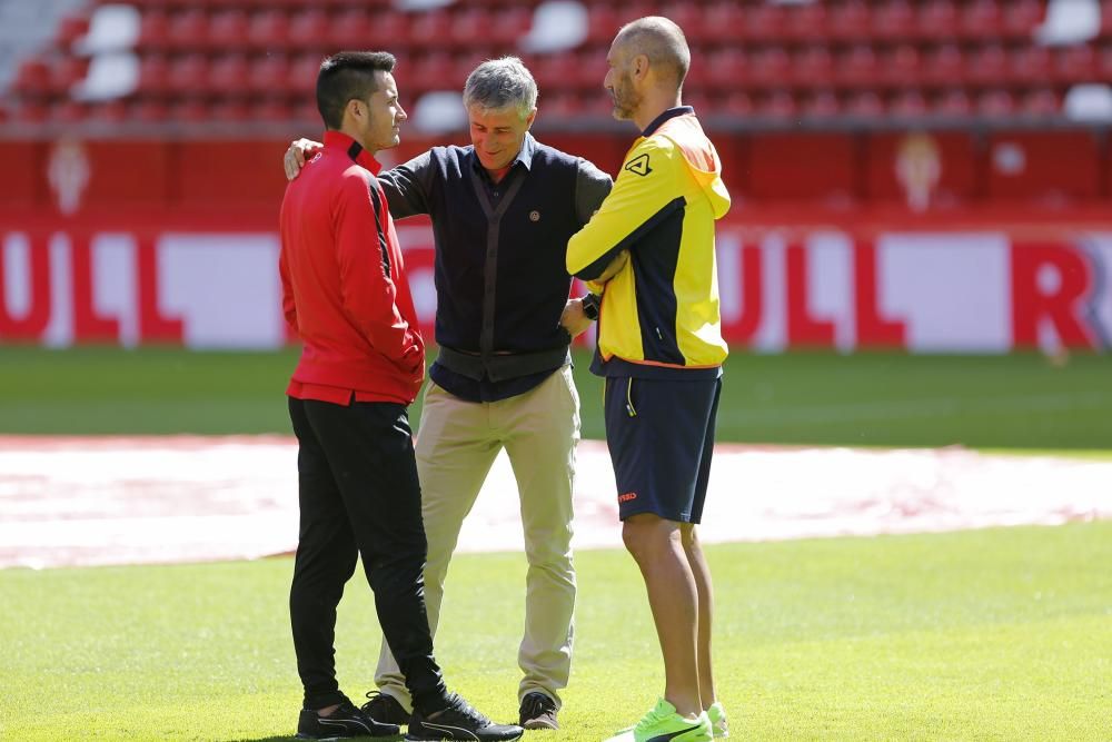 Calentamiento del Sporting-LasPalmas