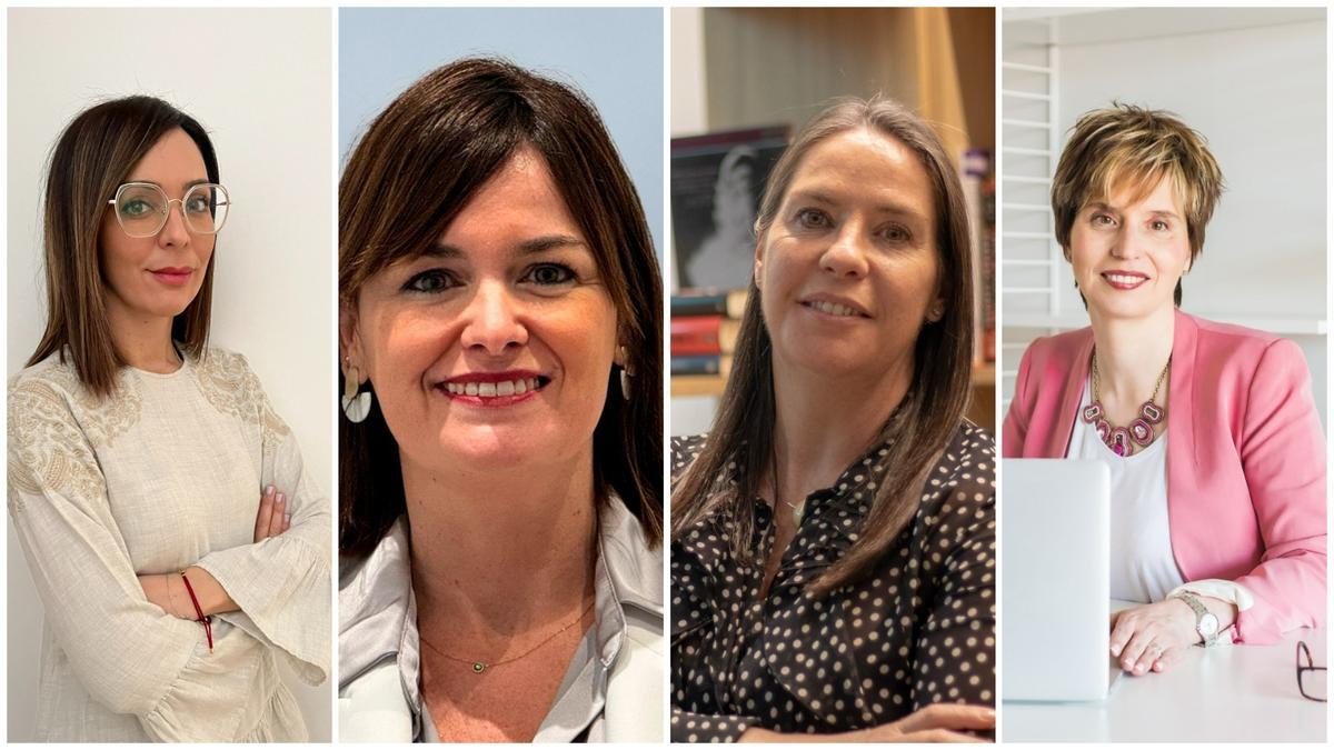 De izquierda a derecha: Estefanía Gil, partner de TBIG Finance; Lucía Carrau, jefa de innovación de RSM; Ana Lozano, CEO y fundadora de Nidus Lab, y Carmen Sáez, cofundadora y jefa de experiencia de Media Value.