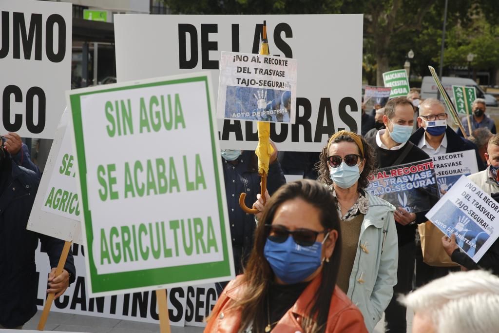 Los agricultores de la provincia se concentran en Alicante contra los recortes del Tajo-Segura