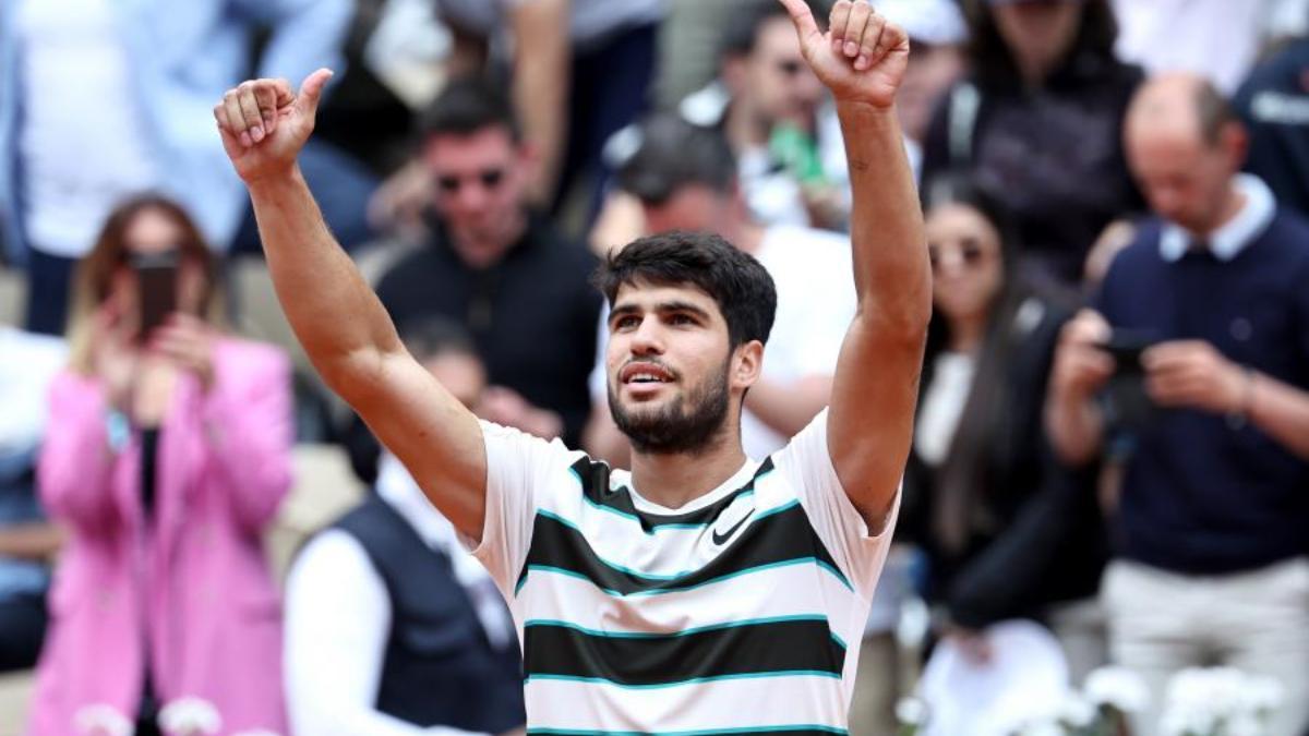 Alcaraz celebra a victoria