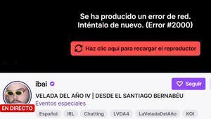 Error en el Twitch de Ibai Llanos.