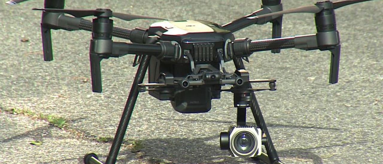 Detalle de un dron dispuesto para su uso. | Europa Press