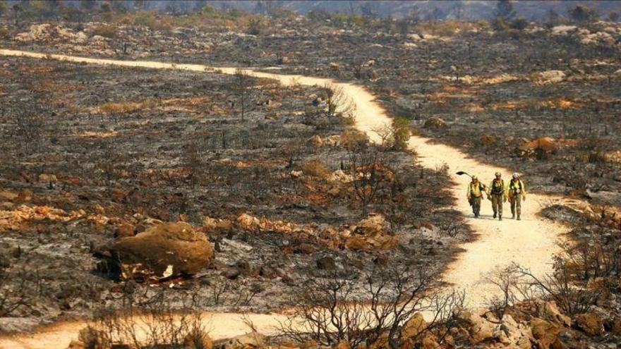 La policía busca al pirómano autor del incendio de Xàbia