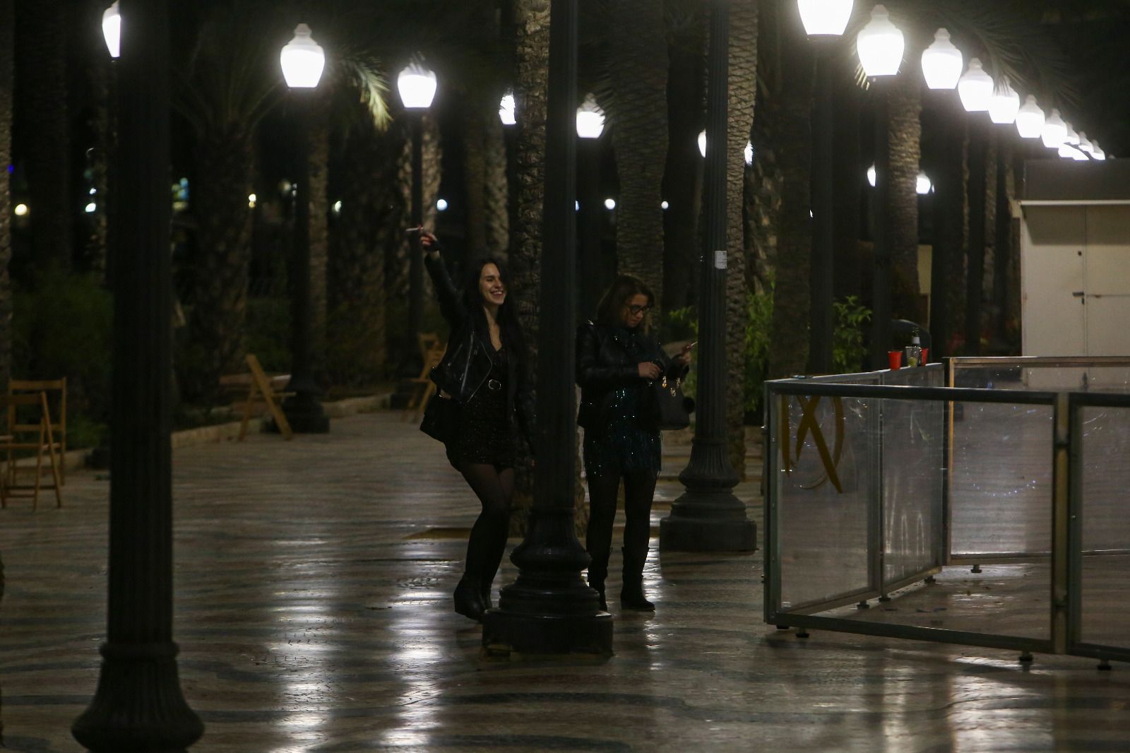 Alicante, vacía durante la Nochevieja del año Covid