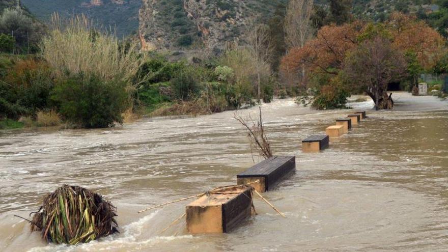 La zona recreativa de Sot de Chera quedó completamente inundada.