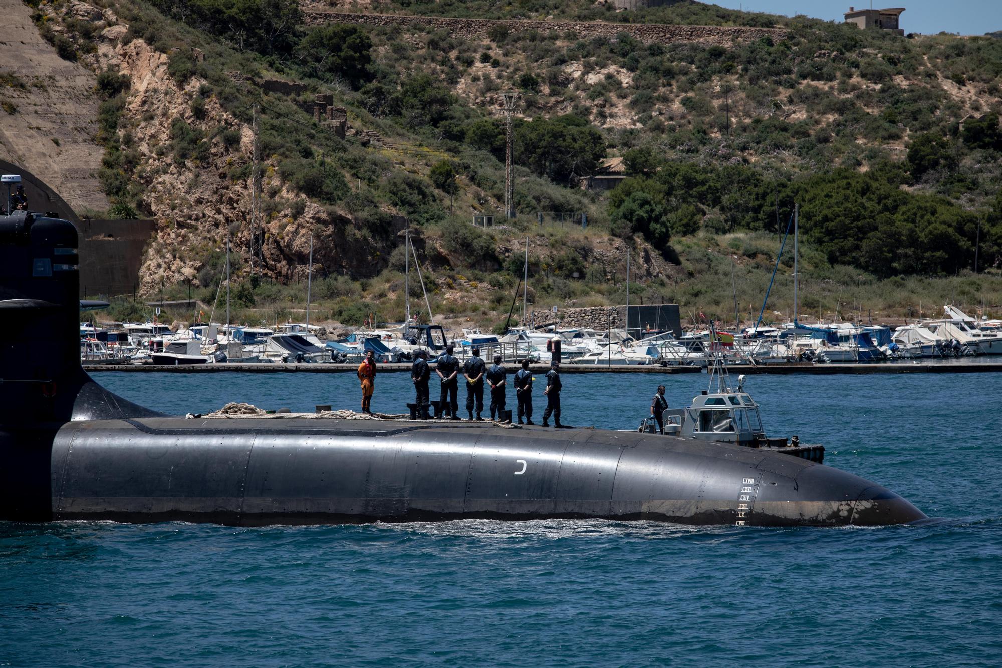 El submarino Isaac Peral comienza las pruebas de navegación en las aguas de Escombreras