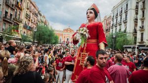Els Gegants Vells de Tarragona, un dels elements protagonistes de la imatge gràfica de Santa Tecla 2025.
